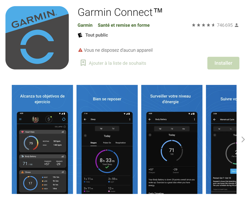 google play garmin connect